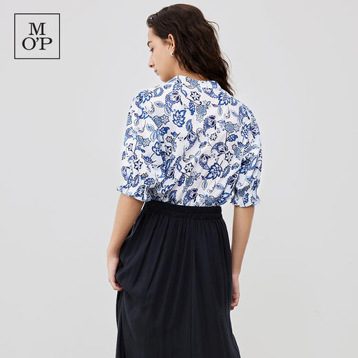 Marc O'Polo/MOP 2025春夏新款纯棉小立领佩斯利印花短袖衬衫女士 商品图2
