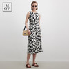 Marc O'Polo/MOP夏季新款好看黑白自然植物印花长款无袖连衣裙女 商品缩略图1