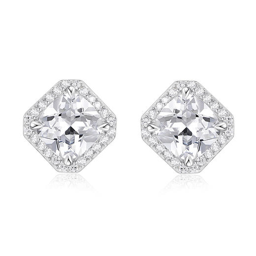 卡蒂罗KADER  流光方糖耳钉 925银甜美爆闪小众轻奢设计女生百搭养耳洞耳饰 精致氛围感百搭款 商品图1