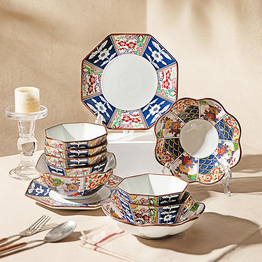 摩登主妇中式餐具漂亮盘子饭碗家用2026新款高级感碗具拉面碗汤碗 商品图4