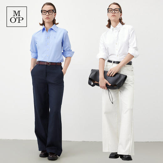Marc O'Polo/MOP秋季新款好看品牌经典设计修身长袖衬衫女士上衣 商品图1