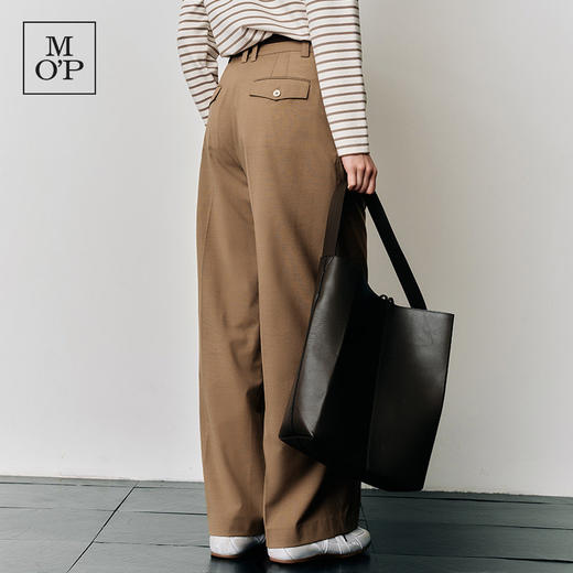 Marc O'Polo/MOP25春秋季新款时尚宽松阔腿裤羊毛弯刀休闲裤女士 商品图3