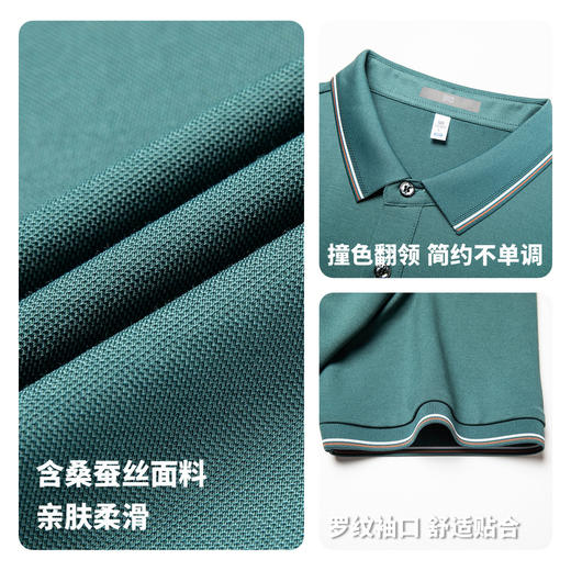 【含棉】圣得西短袖男polo衫2026新款春季亲肤透气商务休闲风上衣 商品图4