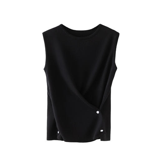 交叉收腰~绑带交叉设计高级感无袖背心上衣 商品图2