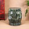 天然玉石骨灰坛大理石绿色净面骨灰桶骨灰坛16*19cm 商品缩略图0