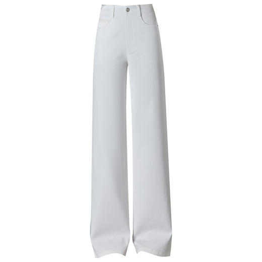 牛仔棉面料阔腿裤2026年新款高腰直筒裤QYM2608 商品图4