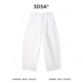 SDSA男装2026新款高贵轻奢韩版简约纯色弯刀休闲裤休闲百搭裤子