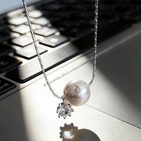 BAOFANDI宝梵迪2026新款高级感法式爆闪小太阳轻奢优雅气质百搭珍珠项链BF