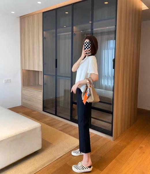 F031691大长腿高腰鱼尾小黑裤微喇裤直筒裤女春夏新款 商品图12