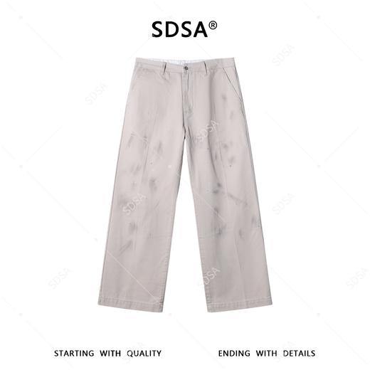 SDSA男装2026新款高贵轻奢美式复古脏染泼墨休闲裤百搭工装风裤子 商品图0