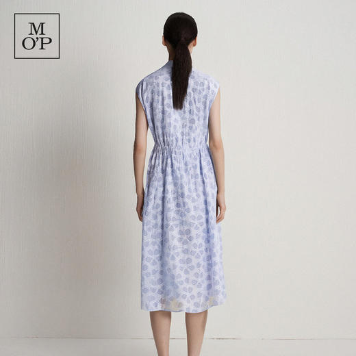 Marc O'Polo/MOP夏季新款好看时尚印花肌理条纹收腰polo领连衣裙 商品图2