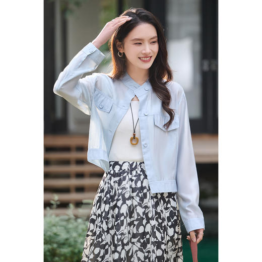 米思阳2026春夏新款夏日休闲外套百搭宽松休闲短外套女1862 商品图2