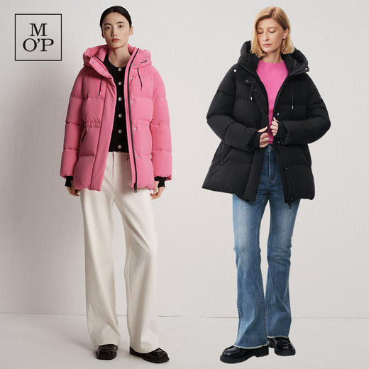 【蒋梦婕同款】Marc O'Polo/MOP冬新款时尚连帽长款羽绒服外套女 商品图1
