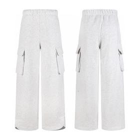 F0316100柔软亲肤Scuba系列女款工装高腰休闲阔腿裤