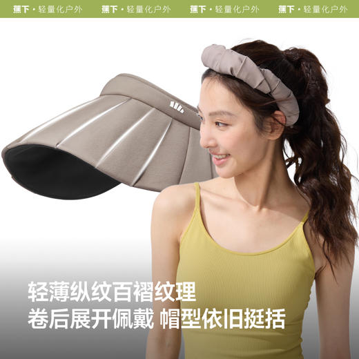 限量秒杀！【蕉下贝壳防晒帽】25SS-蕉下女士百褶贝壳黑胶防晒帽BM561     0320 商品图2