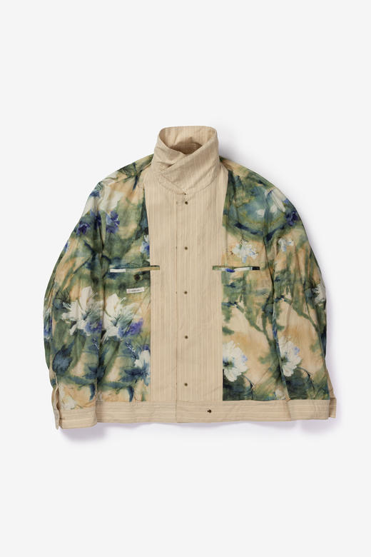 Calmlence 26SS 米色细条纹高捻棉飞行员夹克 商品图3