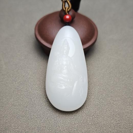 新疆和田玉且末料羊脂玉精品观音牌 312-1 商品图0