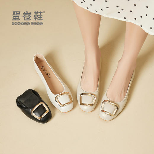 【舒适鞋服丨女款蝴蝶结蛋卷平底鞋】35-40码可选，采用新型回弹力、柔软舒适不易顶脚，鞋面采用超细纤维材质，透气又环保，复古拼色设计，时尚百搭，日常逛街、旅游、 开车、跳舞、上班都能穿 商品图10