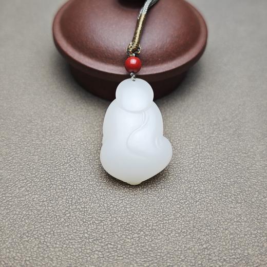 新疆和田玉且末料羊脂玉立体小佛公 312-10 商品图3