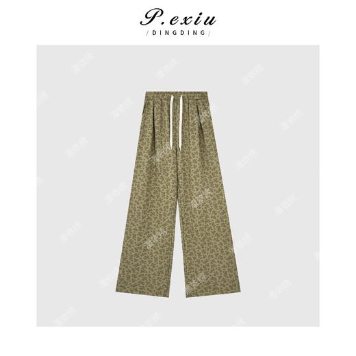 03-3潘依绣丁丁宠粉韩系休闲松紧腰抽绳碎花裤Q1593 商品图0