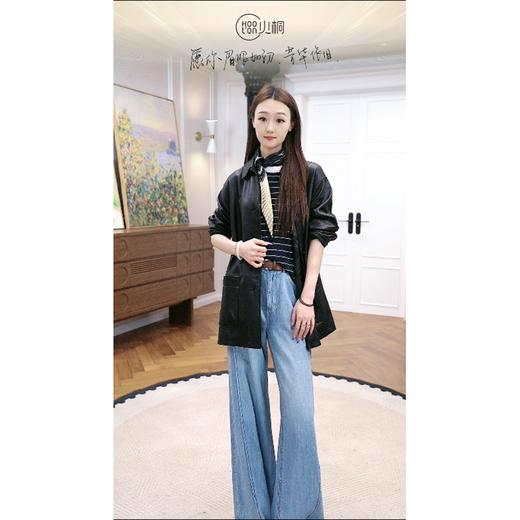 火桐hooton 经典永恒 莱赛尔桑蚕丝混纺条纹套头衫 商品图3