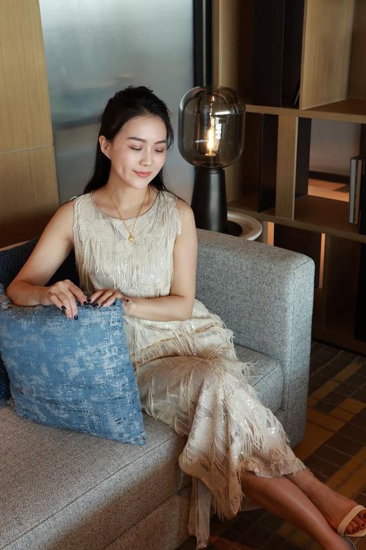 籣序|高级感优雅重工流苏套装 商品图0