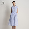 Marc O'Polo/MOP夏季新款好看时尚印花肌理条纹收腰polo领连衣裙 商品缩略图0