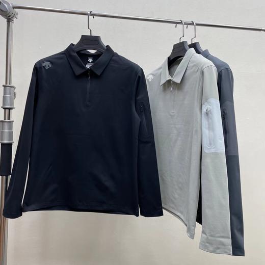 F0316104男士运动休闲通勤百搭半拉链polo长袖上衣 商品图1