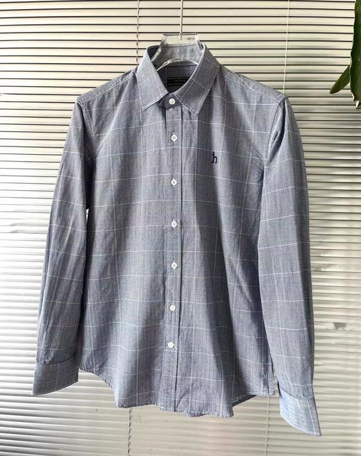 F031653男士长袖衬衫上衣春秋季新款舒适休闲格子衬衣外套 商品图7
