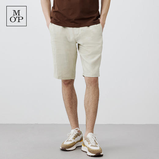 Marc O'Polo/MOP 2025夏季新款亚麻宽松五分裤透气度假休闲短裤男 商品图4