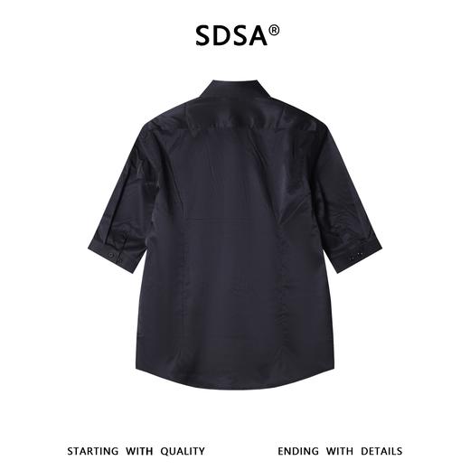 SDSA男装2026新款高贵轻奢新中式纯色垂感长袖衬衫百搭时尚衬衣 商品图4