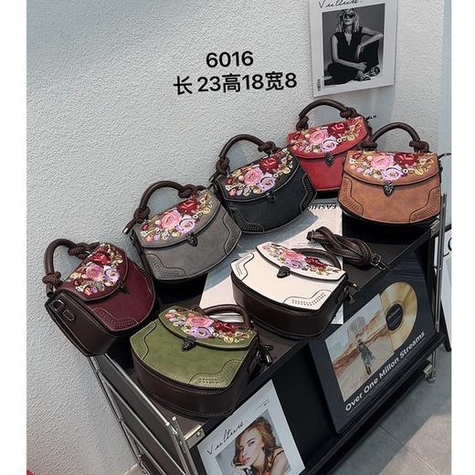 雀说单肩包民族风质感刺绣休闲通勤斜挎包母亲节礼物简约百搭女士包包ALWS6016 商品图3