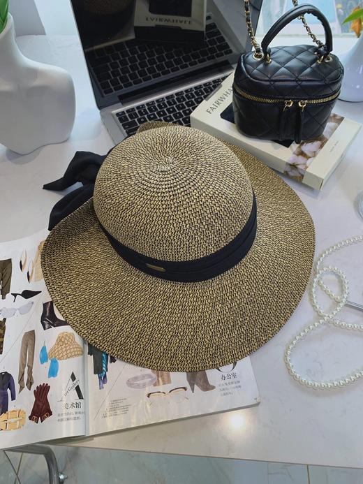 老美纯原！无补！大帽檐蝴蝶结遮阳防晒帽  26Y03059- 商品图8