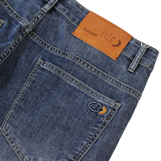 半身缘男裤 春季透气经典舒适柔软合体版牛仔裤261301U10130263 商品图4