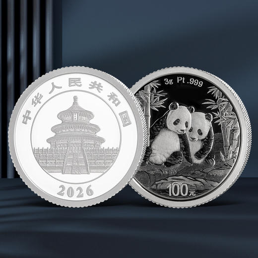 【发行价】2026年熊猫铂金币 3克 30克 100克铂金999 中国人民银行 原盒原证 商品图6