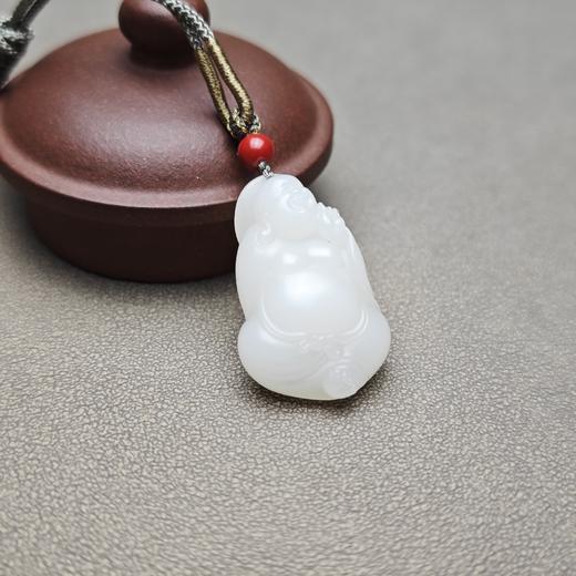 新疆和田玉且末料羊脂玉立体小佛公 312-10 商品图2