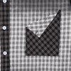 SDSA男装2026新款高贵轻奢撞色小格拼接子翻领长袖衬衫百搭休闲 商品缩略图2