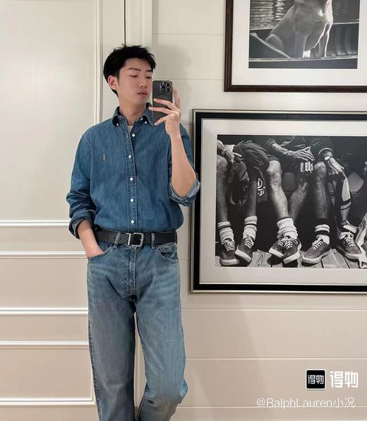 F031609春季新款复古老钱风刺绣男女同款棉质好看百搭长袖衬衣 商品图4