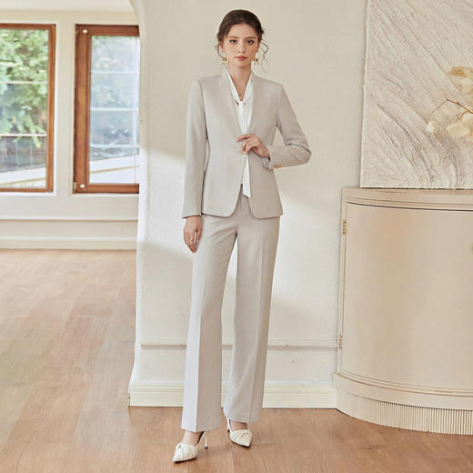 IWY/气质简约一粒扣西装套装女高级感通勤职业装正装商务工作服WCP395 商品图1