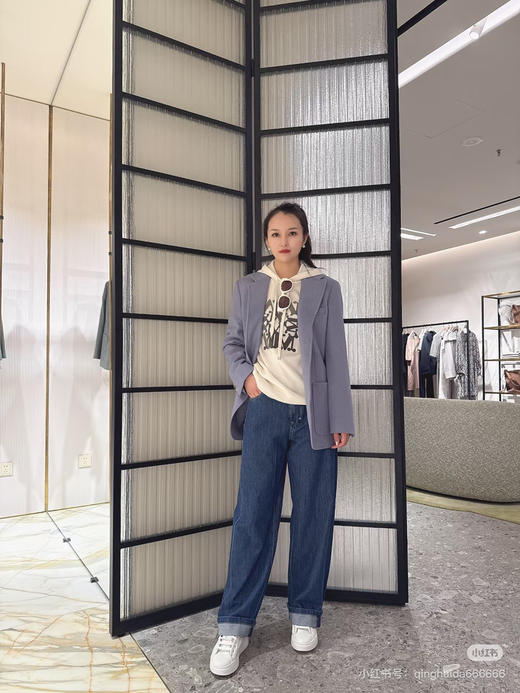 【秒杀价已调 直接拍】MAX春夏 挽边 2穿设计 直筒牛仔裤 高个子 小个子都可以收的百搭色 商品图12