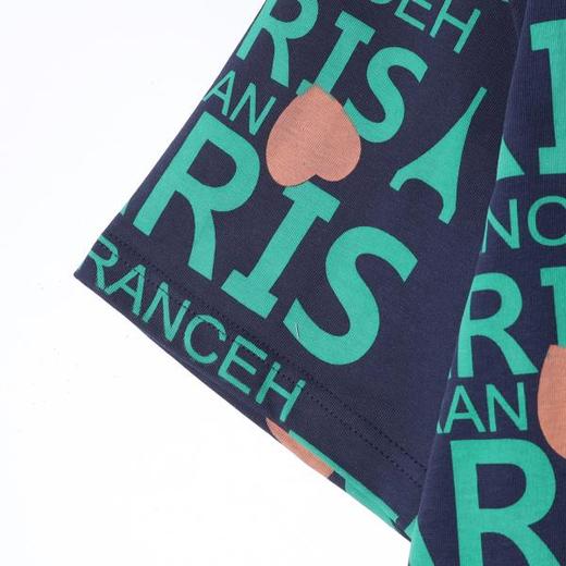 SDSA男装2026新款高贵轻奢美式撞色满印字母印花圆领短袖T恤百搭 商品图3