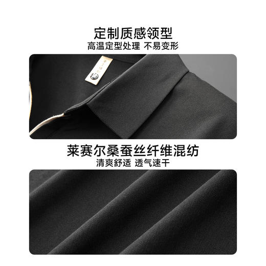 【DG】大依优型大码男装短袖POLO衫商务休闲翻领免烫T恤上衣胖子300斤 商品图3