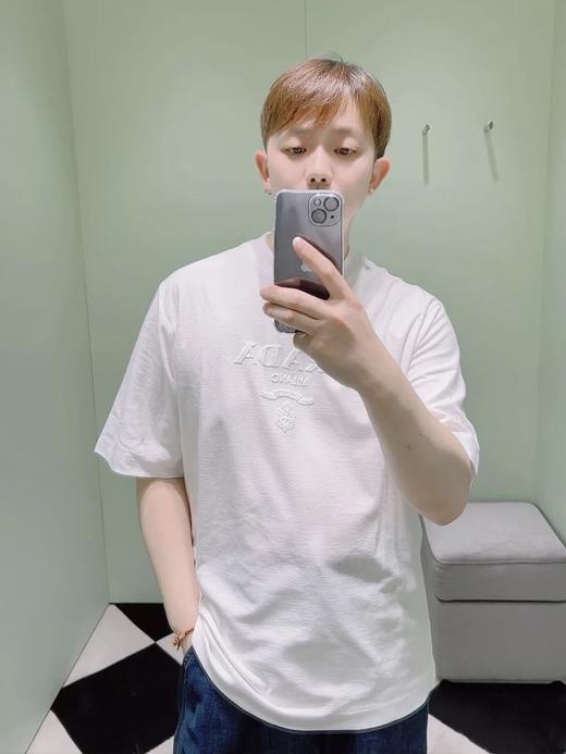 普拉达  25ss毛巾提花logo短袖T恤 白色 男女同款（DY） 商品图3