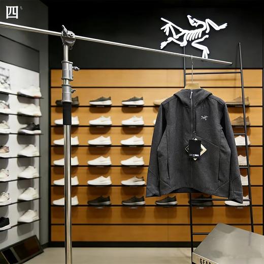 F031606新款防风羊毛涤纶双织布连帽软壳男女同款夹克外套 商品图4