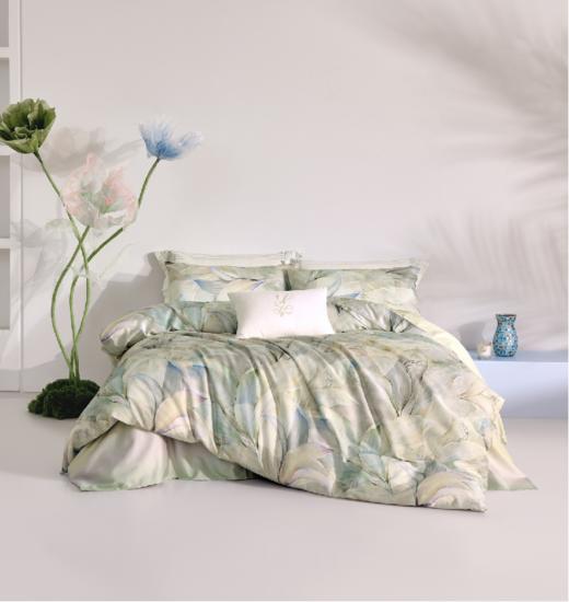 罗莱 TG 罗莱 郁妍60S全棉贡缎印花 四件套 绿色 商品图0