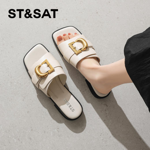 星期六26夏新款时尚金属扣休闲度假凉拖SSE2110CHU 商品图2