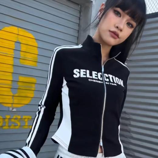 NC撞色拼接立领小外套51220（黑）春季 961010770321 商品图0