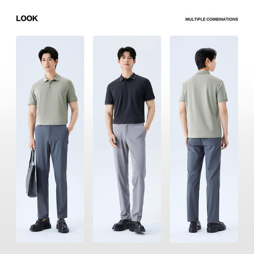 【提花POLO衫】柒牌短袖POLO衫2026夏季新款潮流时尚男士上衣 130T70200 商品图2