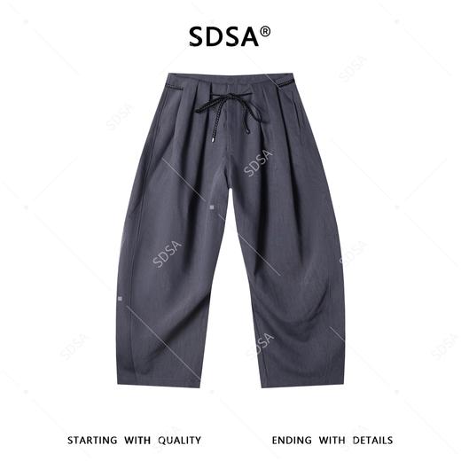 SDSA男装2026新款高贵轻奢韩版简约纯色连腰设计弯刀西裤百搭休闲 商品图0