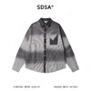 SDSA男装2026新款高贵轻奢撞色小格拼接子翻领长袖衬衫百搭休闲 商品缩略图0